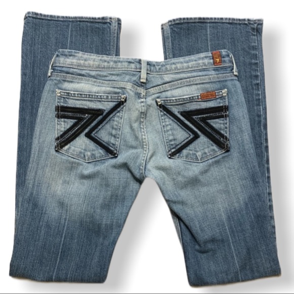 7 For All Mankind Denim - 7 For All Mankind FLYNT Rhinestone Jeans Sz 27